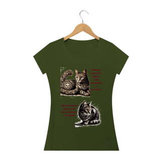 Nome do produto Camiseta Baby Long Quality - Gato em desenho Lápis II