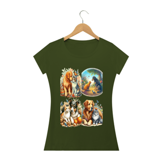 Nome do produto Camiseta Baby Long Quality –Gatos&Cães