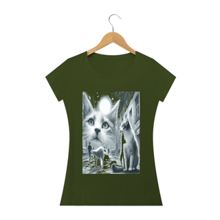 Nome do produto Camiseta Baby Long Quality –Gato ao Luar