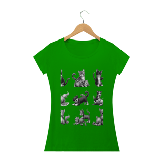 Nome do produto Camiseta Baby Long Classic -Gatos e cachorro Coletânea