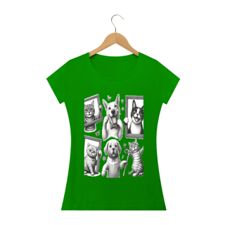 Nome do produto Camiseta Baby Long Quality –Gatos e cachorro Coletânea III
