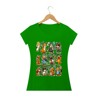 Nome do produto Camiseta Baby Long Quality –Gatos e cachorro Coletânea IV