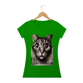 Nome do produto Camiseta Baby Classic Long - Gato Frontal