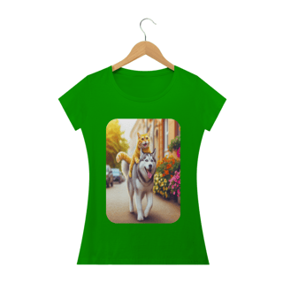 Nome do produto Camiseta Baby Classic Long- Camiseta Gatos e Husky