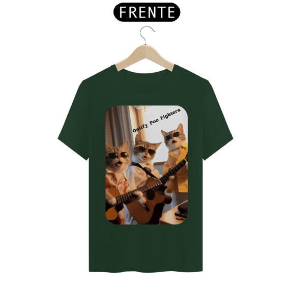 T-Shirt Classic - Gato -Banda Gatify Poo Fighters