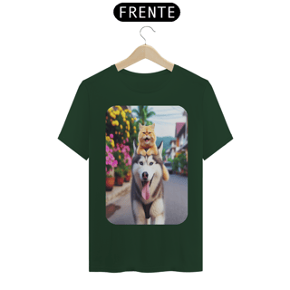 Nome do produto T-Shirt Classic - Camiseta Gatos e Husky