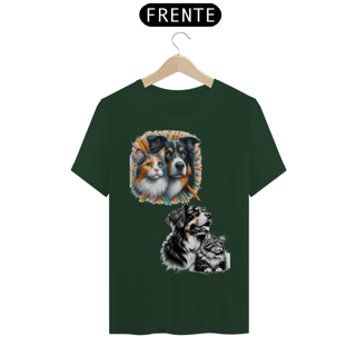 Nome do produto T-Shirt Classic -  Gato e o cão- Amizades 