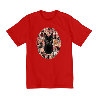 Nome do produto Camiseta Quality Infantil 10a/14a - Gato Preto