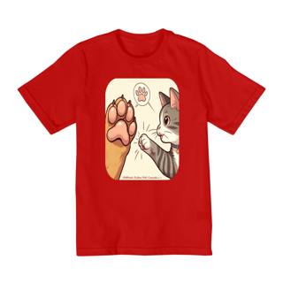 Nome do produto Camiseta Quality Infantil 2a/8a -Amizade cão e gato