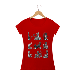 Nome do produto Camiseta Baby Long Classic -Gatos e cachorro Coletânea