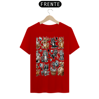 Nome do produto Camiseta Baby Long Quality –Gatos e cachorro Coletânea II