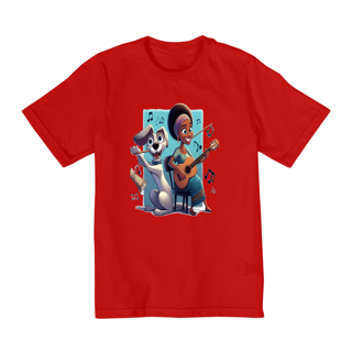 Nome do produto Camiseta Quality Infantil 10a/14a - Camiseta cachorro Tocando