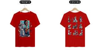 Nome do produto T- shirt Quality - Camiseta cachorro Tocando V/F