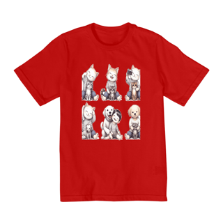 Nome do produto Camiseta Quality Infantil 10a/14a- Camiseta coletânea bebê gatos e cachorro