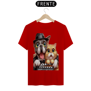 Nome do produto T-Shirt Classic - Gato e cachorro claquete