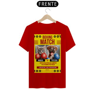 Nome do produto T- shirt Quality - Boxe GatoXCão Peso Pulga -Amarelo