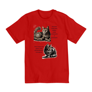 Nome do produto Camiseta Quality Infantil 10a/14a- Gato em desenho Lápis II