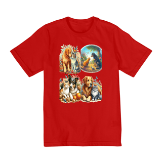 Nome do produto Camiseta Quality Infantil 10a/14a - Gatos&Cães