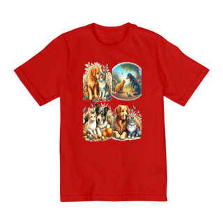 Nome do produto Camiseta Quality Infantil 2a/8a - Gatos&Cães