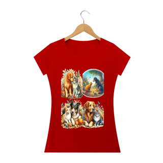 Nome do produto Camiseta Baby Long Quality –Gatos&Cães