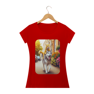 Camiseta Baby Classic Long- Camiseta Gatos e Husky