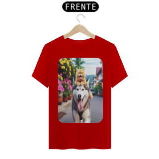 Nome do produto T-Shirt Classic - Camiseta Gatos e Husky