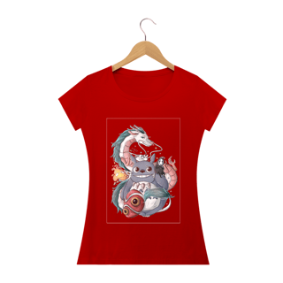 Nome do produto Camiseta Baby Long Quality – Neko e o Dragão