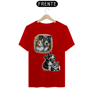 Nome do produto T-Shirt Classic -  Gato e o cão- Amizades 