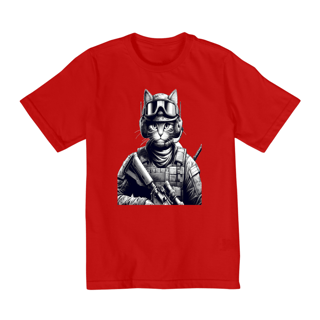 Nome do produto Camiseta Quality Infantil 10a/14a - Soldado gato