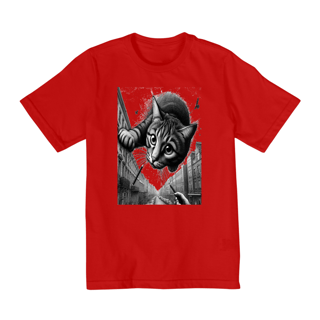 Nome do produto Camiseta Quality Infantil 10a/14a - Gato saindo do céu