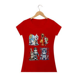 Nome do produto Camiseta Baby Classic Long- Quadro Gatos