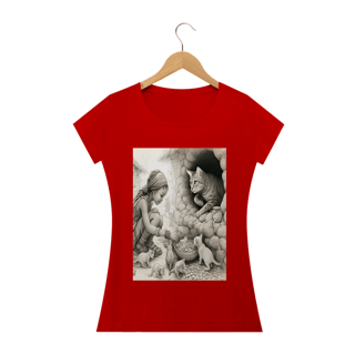 Nome do produto Camiseta Baby Long Classic - Gato alimenta