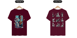Nome do produto T- shirt Quality - Camiseta cachorro Tocando V/F