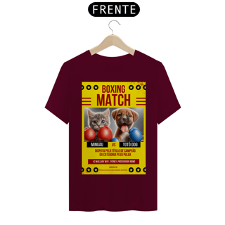 Nome do produto T- shirt Quality - Boxe GatoXCão Peso Pulga -Amarelo