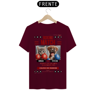 Nome do produto T- shirt Quality - Boxe GatoXCão Peso Pulga