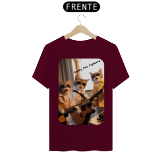 Nome do produto T-Shirt Quality – Gato -Banda Gatify Poo Fighters