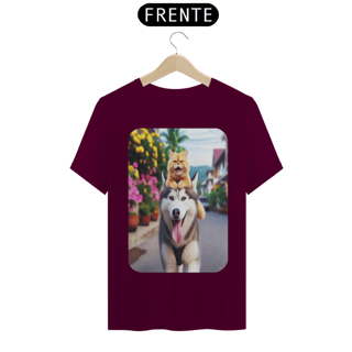 Nome do produto T-Shirt Classic - Camiseta Gatos e Husky