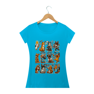 Nome do produto Camiseta Baby Long Classic -Gatos e cachorro Coletânea IV