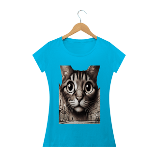 Nome do produto Camiseta Baby Classic Long - Gato Frontal