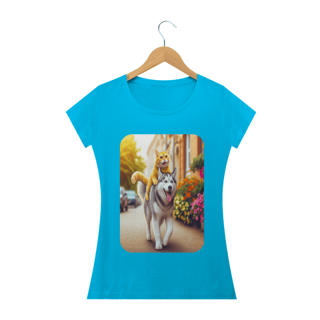 Nome do produto Camiseta Baby Classic Long- Camiseta Gatos e Husky