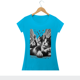 Nome do produto Camiseta Baby Long Classic - Gato Batman