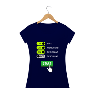 Nome do produto Camiseta baby look foco motivação