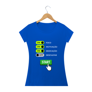 Nome do produto Camiseta baby look foco motivação