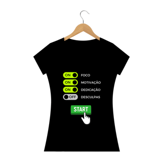 Nome do produto Camiseta baby look foco motivação