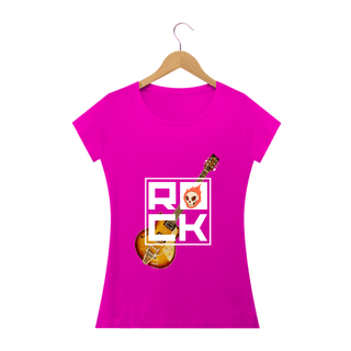 Nome do produto Camiseta Faminina Baby look rock