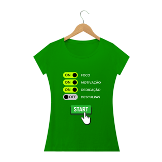 Nome do produto Camiseta baby look foco motivação