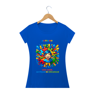 Nome do produto Feminina - Autismo  - Com amor, as peças se encaixam (linha quality)