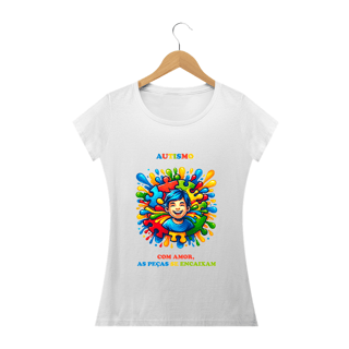 Nome do produto Feminina - Autismo - Com amor, as peças se encaixam (linha prime)