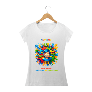 Nome do produto Feminina - Autismo  - Com amor, as peças se encaixam (linha quality)