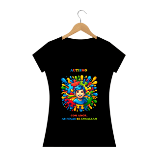 Nome do produto Feminina - Autismo - Com amor, as peças se encaixam (linha prime)